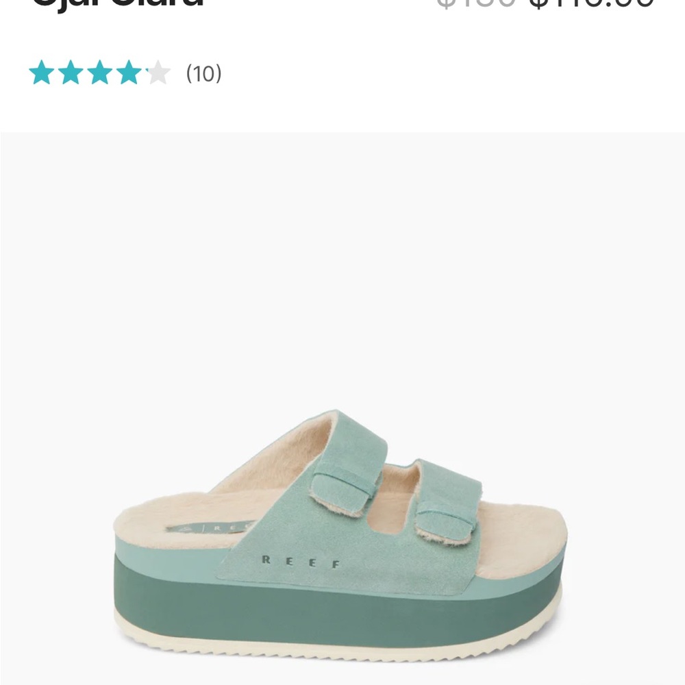 Reef Green Platform Sandals - Picture 4 of 6